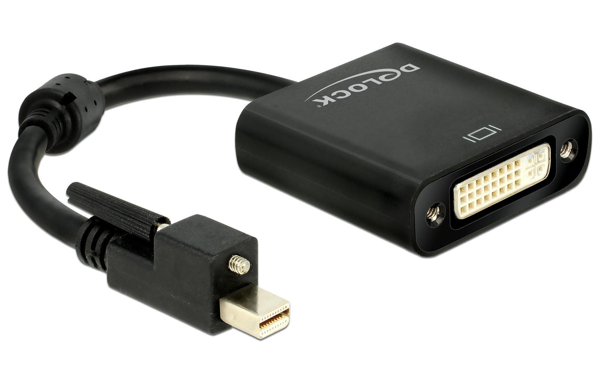 Mini-Displayport zu DVI-I Adapter, aktiv,4K Mini-DP Stecker mit Schraube - DVI-I Buchse