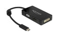 Delock Adapter USB Type-C Stecker VGA / HDMI / DVI Buchse schwarz