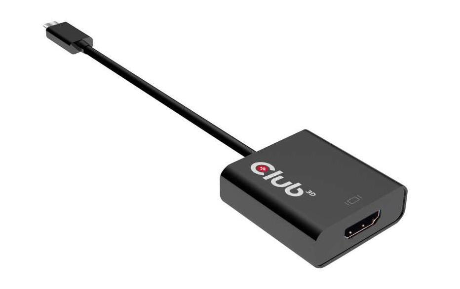 Club 3D, Adapterkabel USB 3.1 Typ-C Ausgang: HDMI 2.0 UHD 4K60Hz