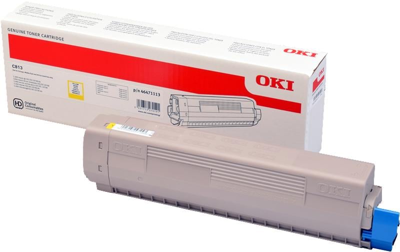OKI Toner 46471113 yellow, C800 ca. 5'000 Seiten, ISO/IEC 19798
