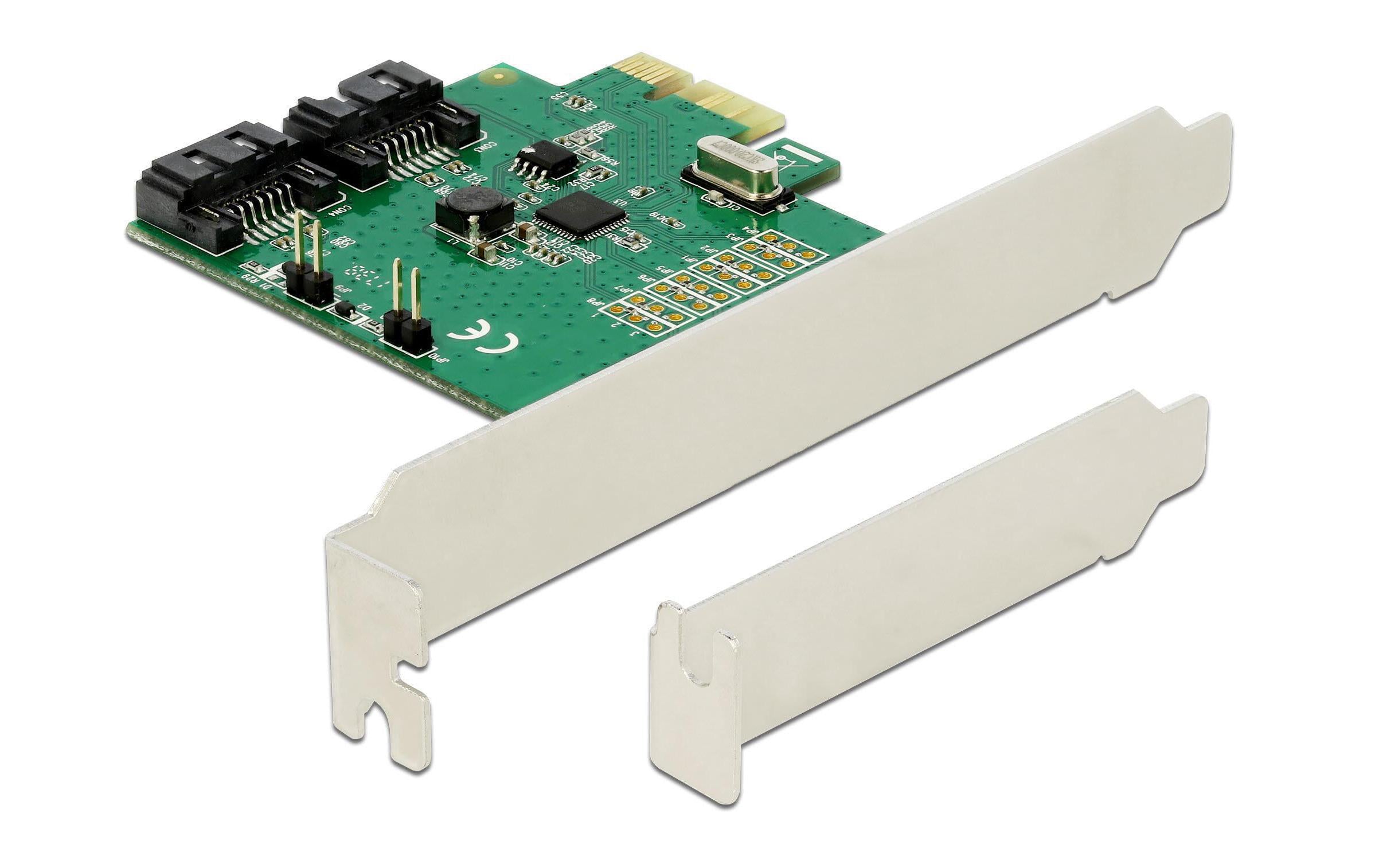 Delock 2x SATA PCI-Ex1 RAID-Karte inkl. Low Profile Soltblech, ASM1061R