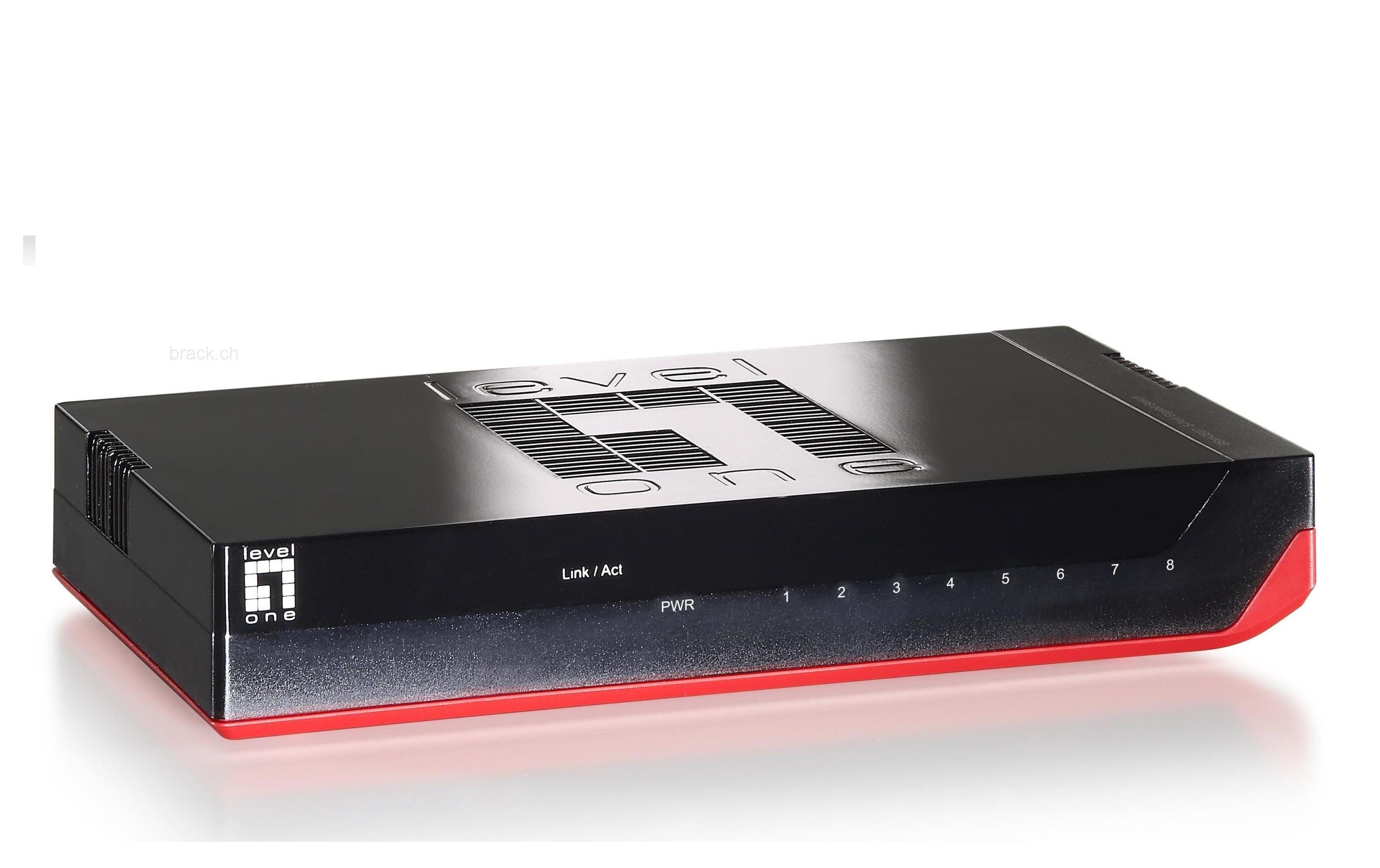 LevelOne GSW-0807_V2: 8Port Switch 1Gbps AutoUplink, ext. NT, lüfterlos