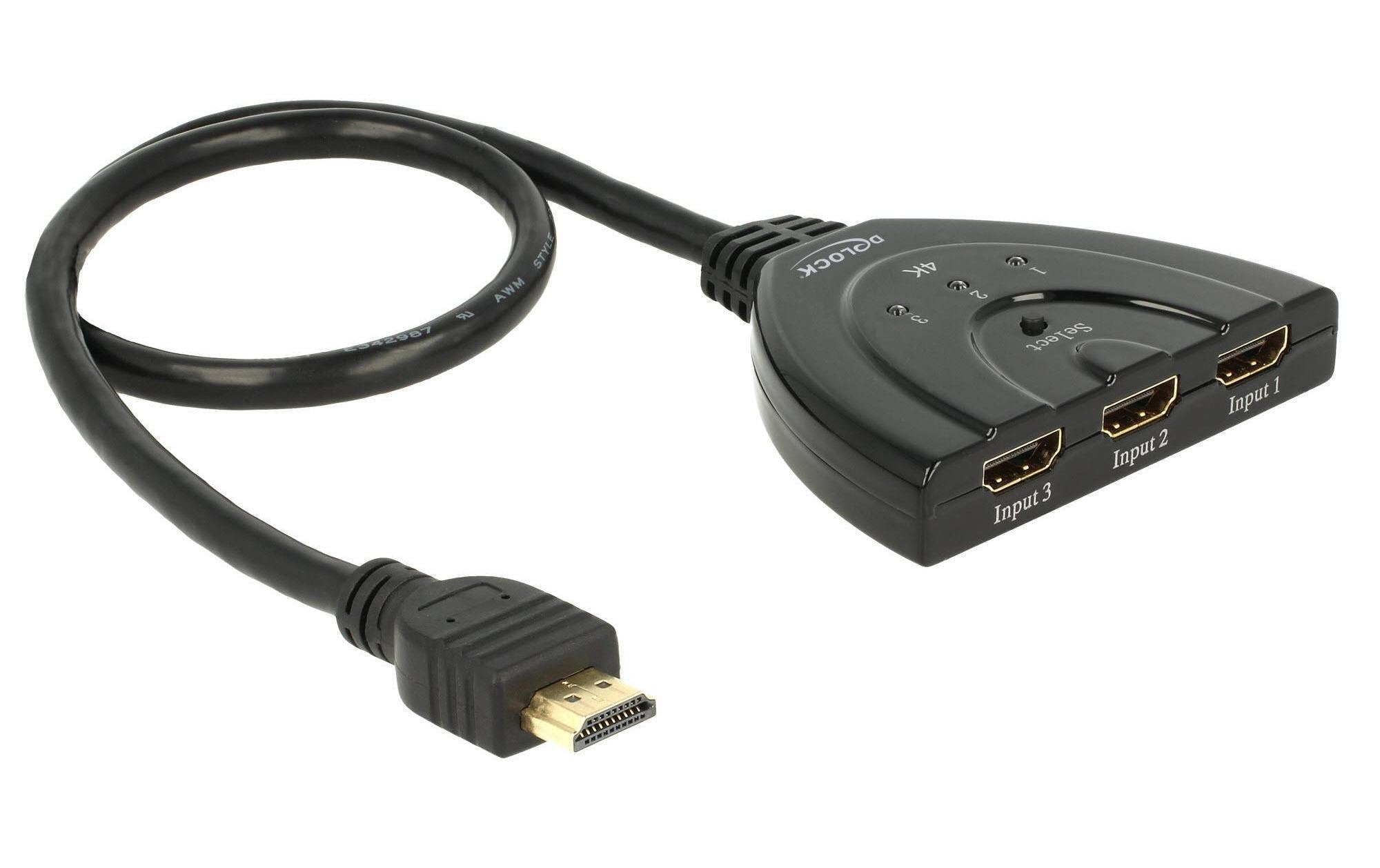 Delock 4K UHD  HDMI Switch 3 In > 1 Out