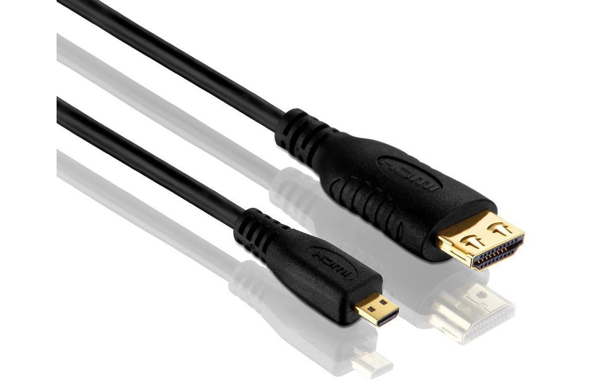 PureInstall, MICRO HDMI Kabel, 2.00m Beidseitig konfektioniert Premium HDMI DIY