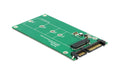 Delock M.2 zu SATA Adapter, ohne Rahmen Betrieb von M.2 SATA SSDs an 2.5" SATA