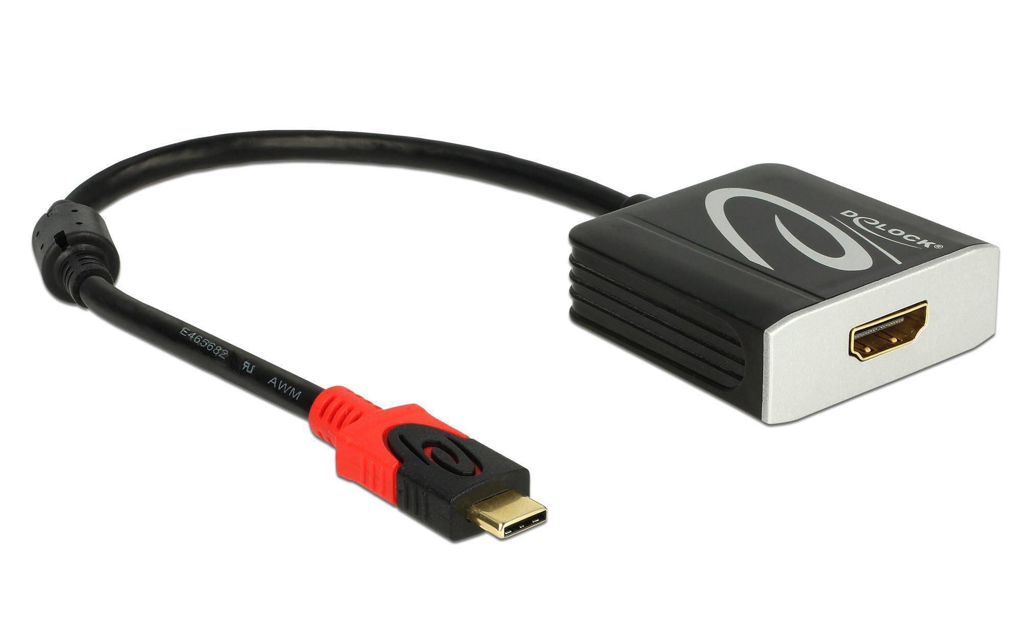 Monitoradapter USB Typ-C zu HDMI 4K bis 30Hz, DP Alternate Mode, 20cm