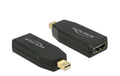 Monitoradapter Mini-DP Stecker- HDMI-Buchse schwarz, 4K Support, passiv