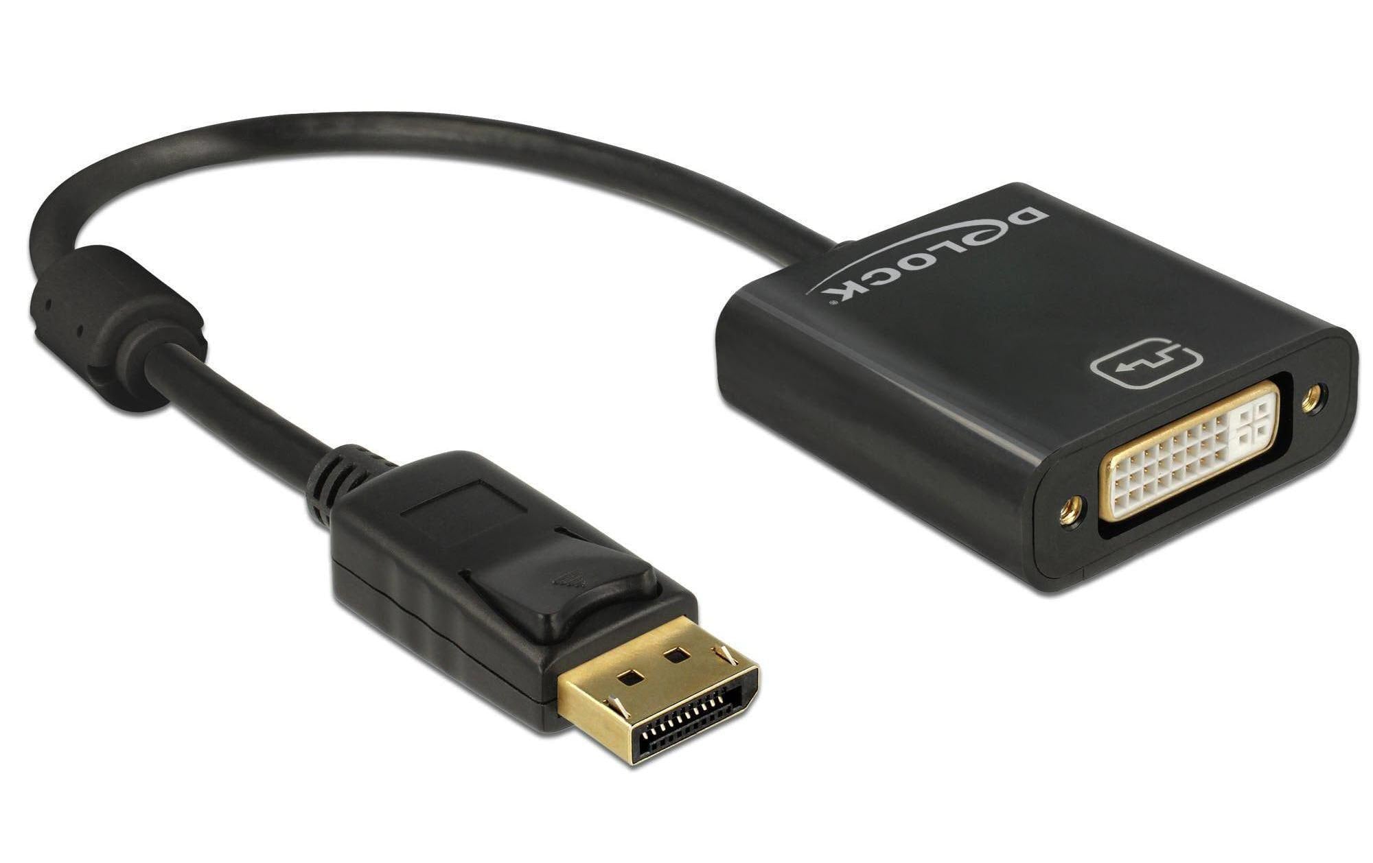 Monitoradapter DP zu DVI, passiv,4K Support DP Stecker zu DVI24+5-Bu 20cm, schwarz