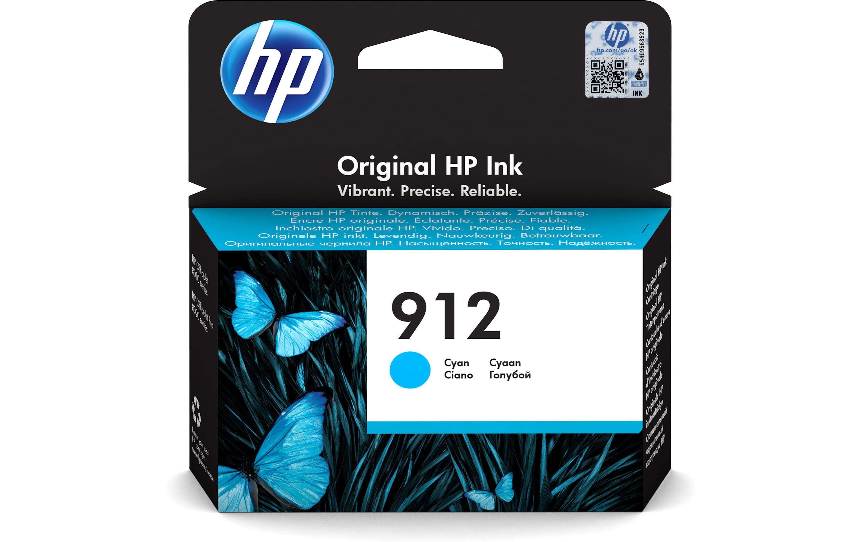 HP Tinte Nr. 912 - Cyan (3YL77AE) Seitenkapazität ~ 315 Seiten