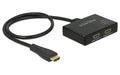 Delock Monitorsplitter HDMI/St - 2x HDMI/Bu ca: 60cm Kabel, passiv, 3840x2160@30Hz