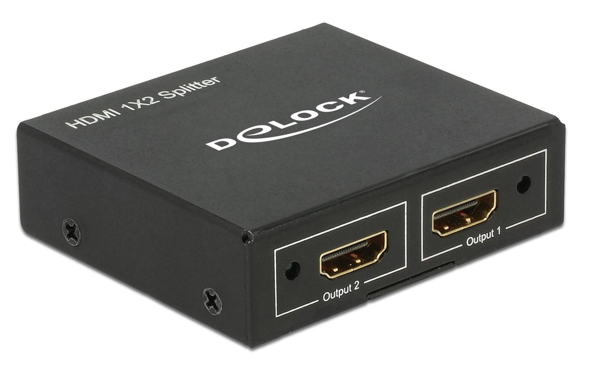 Delock Monitorsplitter HDMI/Bu - 2x HDMI/Bu aktiv verstärkt, Netzteil, 3840x2160@30Hz