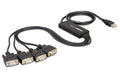 Delock Schnittstellenkabel USB auf Seriell FTDI Chipsatz, 4 x RS-232 seriell,
