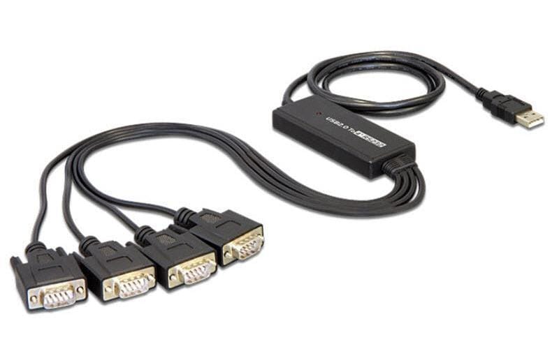 Delock Schnittstellenkabel USB auf Seriell FTDI Chipsatz, 4 x RS-232 seriell,
