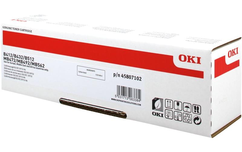 OKI Toner 45807102, schwarz 3000 Seiten bei 5% Deckung