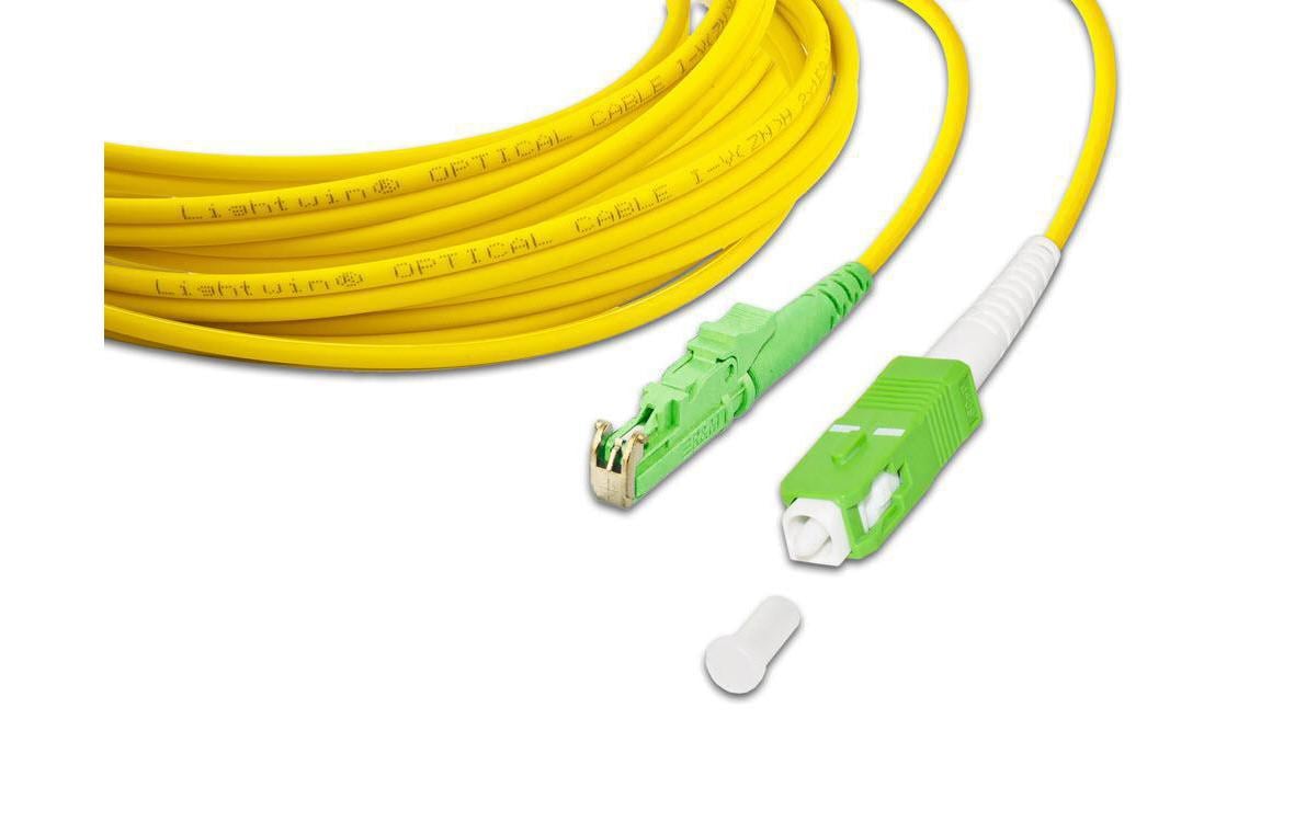 Lightwin LWL HQ Simplex Patchkabel, 3m Singlemode 9/125µm, E2000/APC-SC/APC, OS2