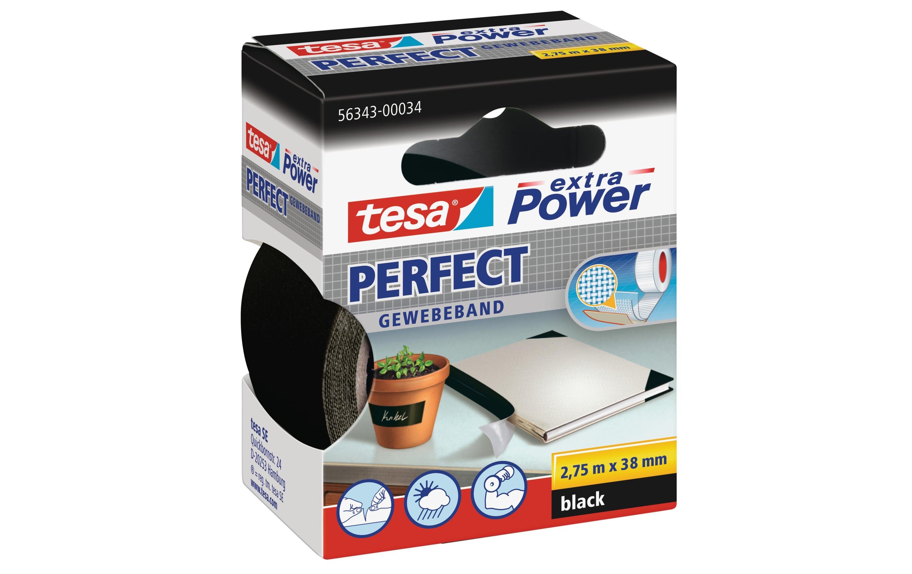 tesa extra Power Gewebeband Perfect 2.75m x 38mm