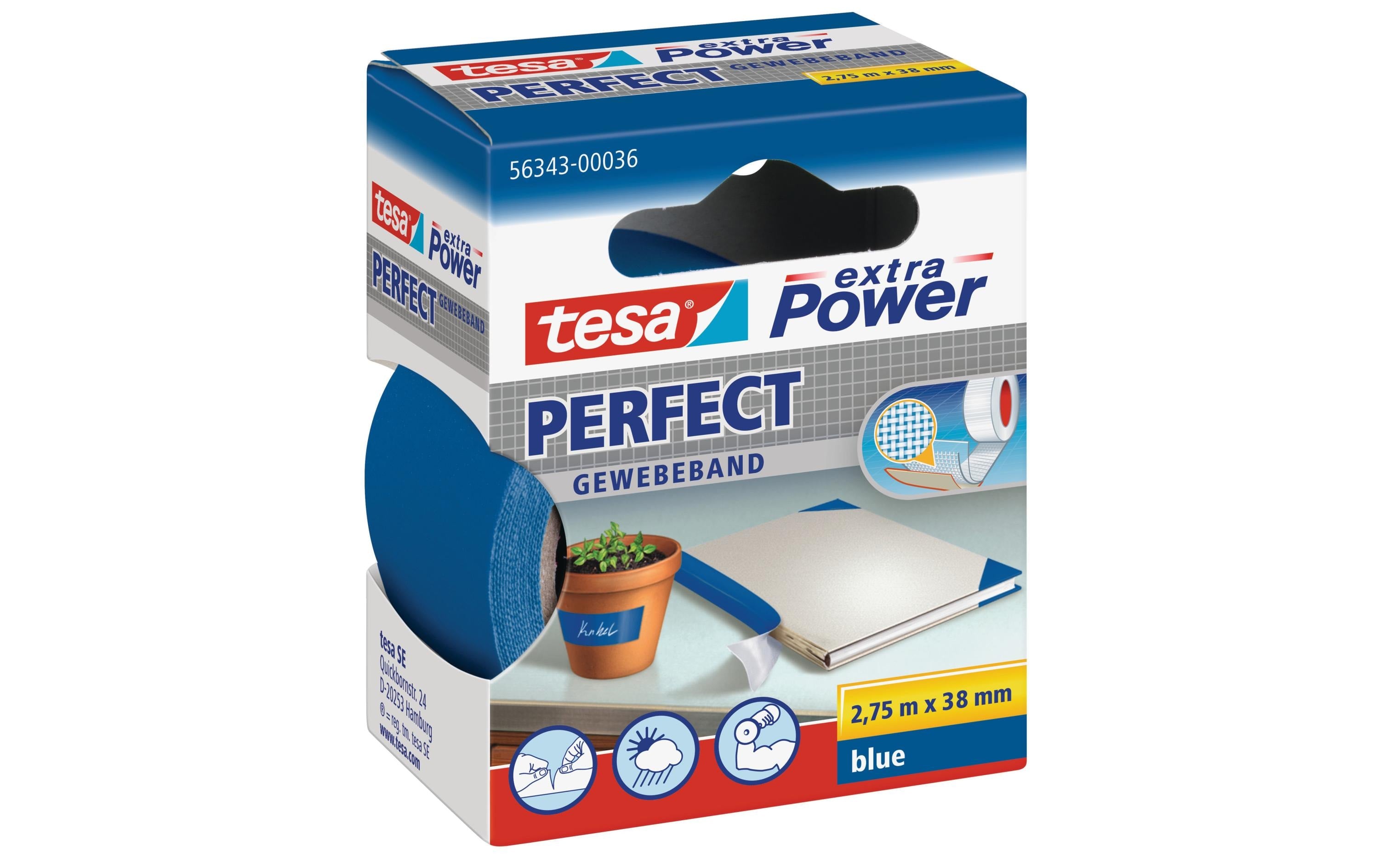 tesa extra Power Gewebeband Perfect 2.75m x 38mm