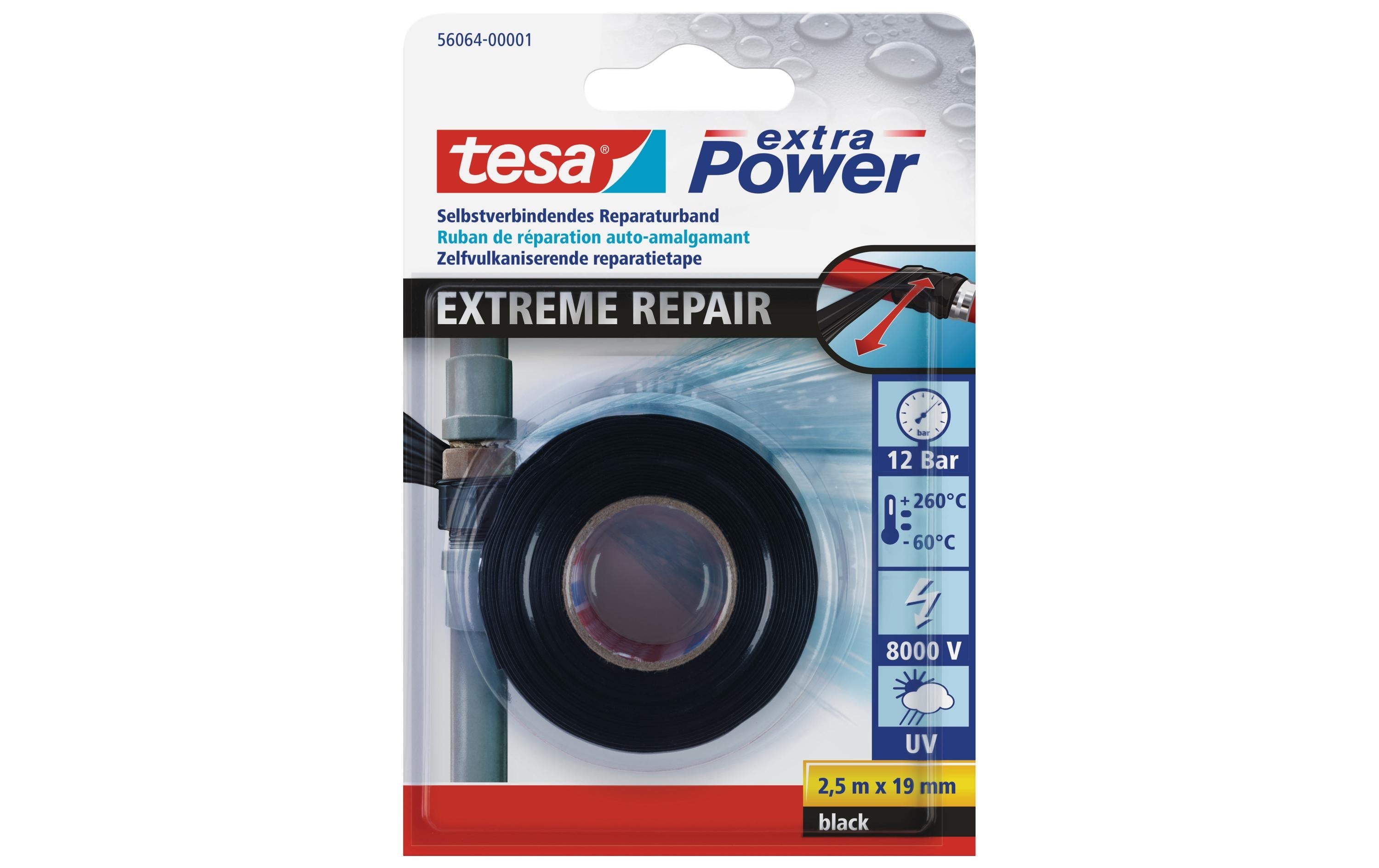 Extreme Repair Dichtungsband, schwarz 2.5m x19mm