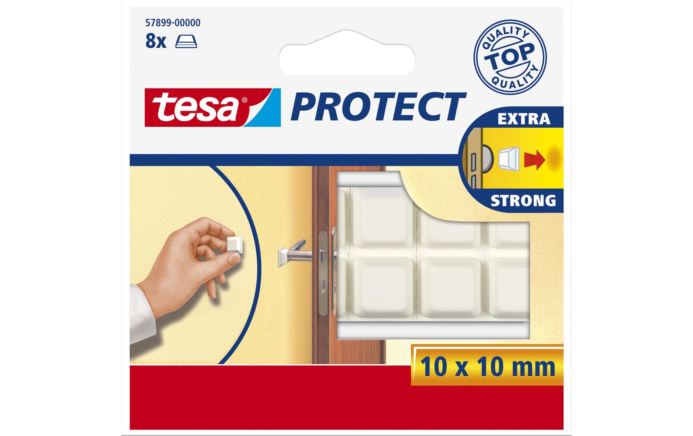 tesa Protect Schutzpuffer 10mm x 10mm, 8 Stück