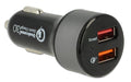 Navilock Car Adapter, 2x USB Typ-A mit Qualcomm Quick Charg3.0