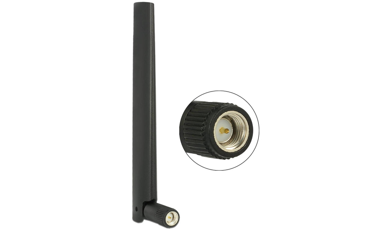 LTE/HSPA/GSM Antenne, SMA-Stecker, schwarz bis 4dBi Gewinn, 13.5cm, mit Omni-Gelenk