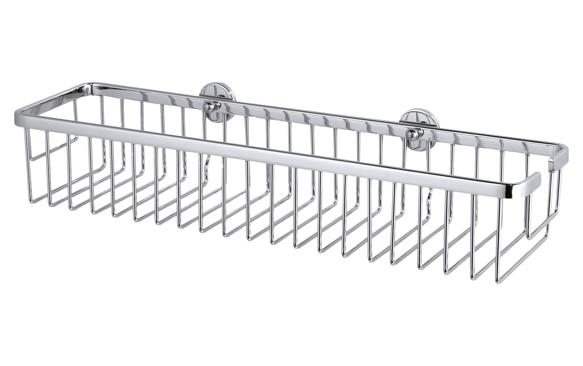 Tesa Aluxx Ablagekorb einstöckig, XL Aluminium verchromt