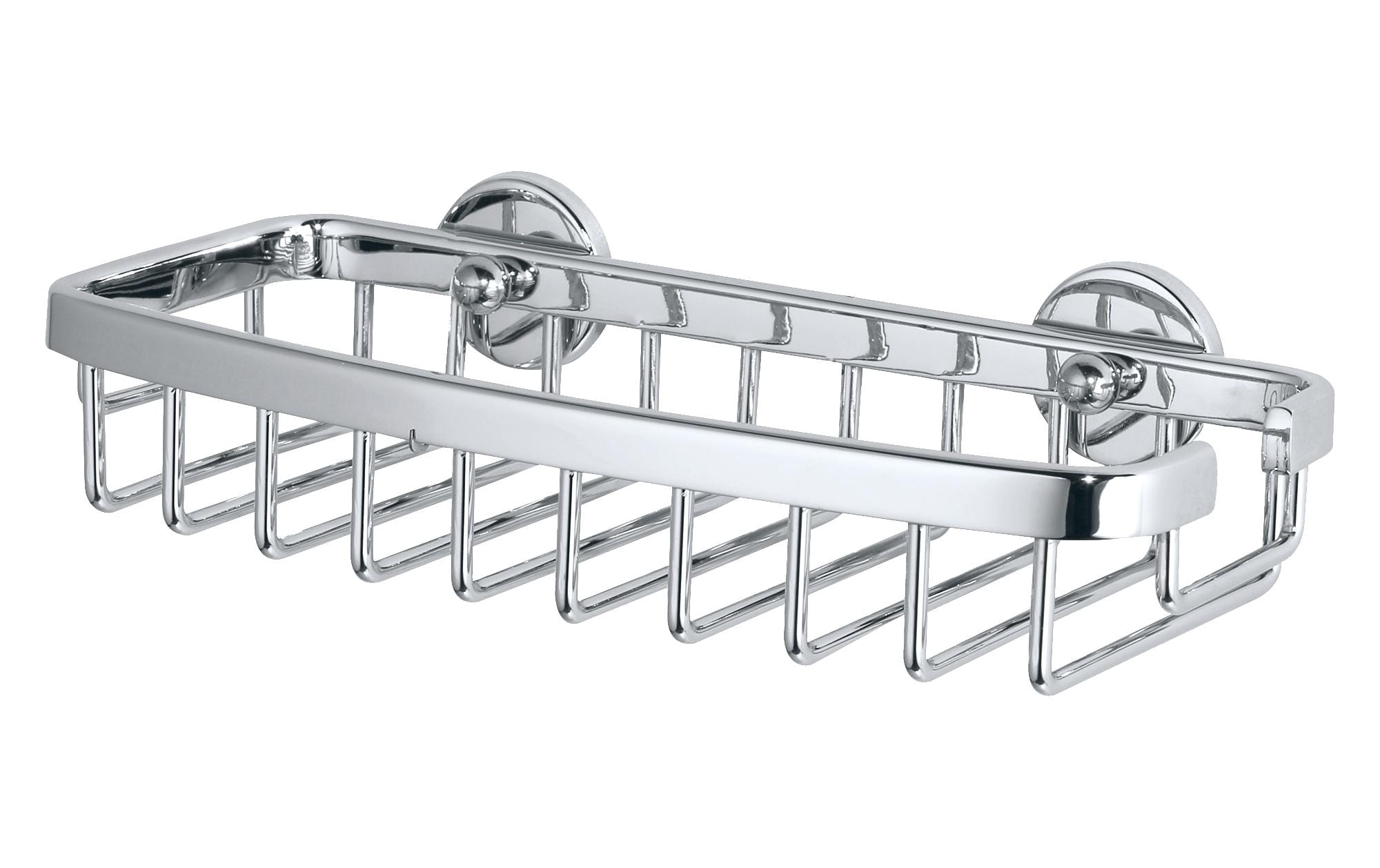 Tesa Aluxx Ablagekorb einstöckig, flach Aluminium verchromt