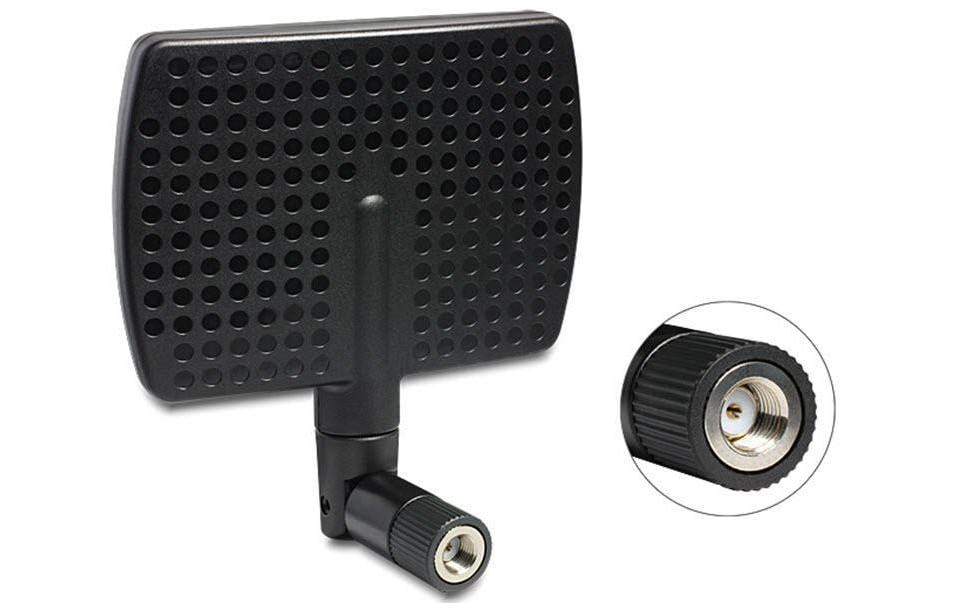 Delock WLAN Antenne, 5-7 dBi mit Kippgelenk RP-SMA Dualband 2.4 Ghz und 5Ghz, 12cm