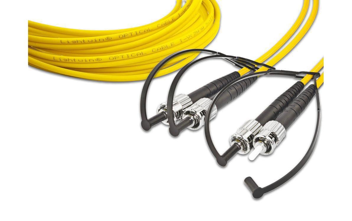 Lightwin LWL HQ Duplex Patchkabel, 2m Singlemode 9/125µm, ST-ST, OS2