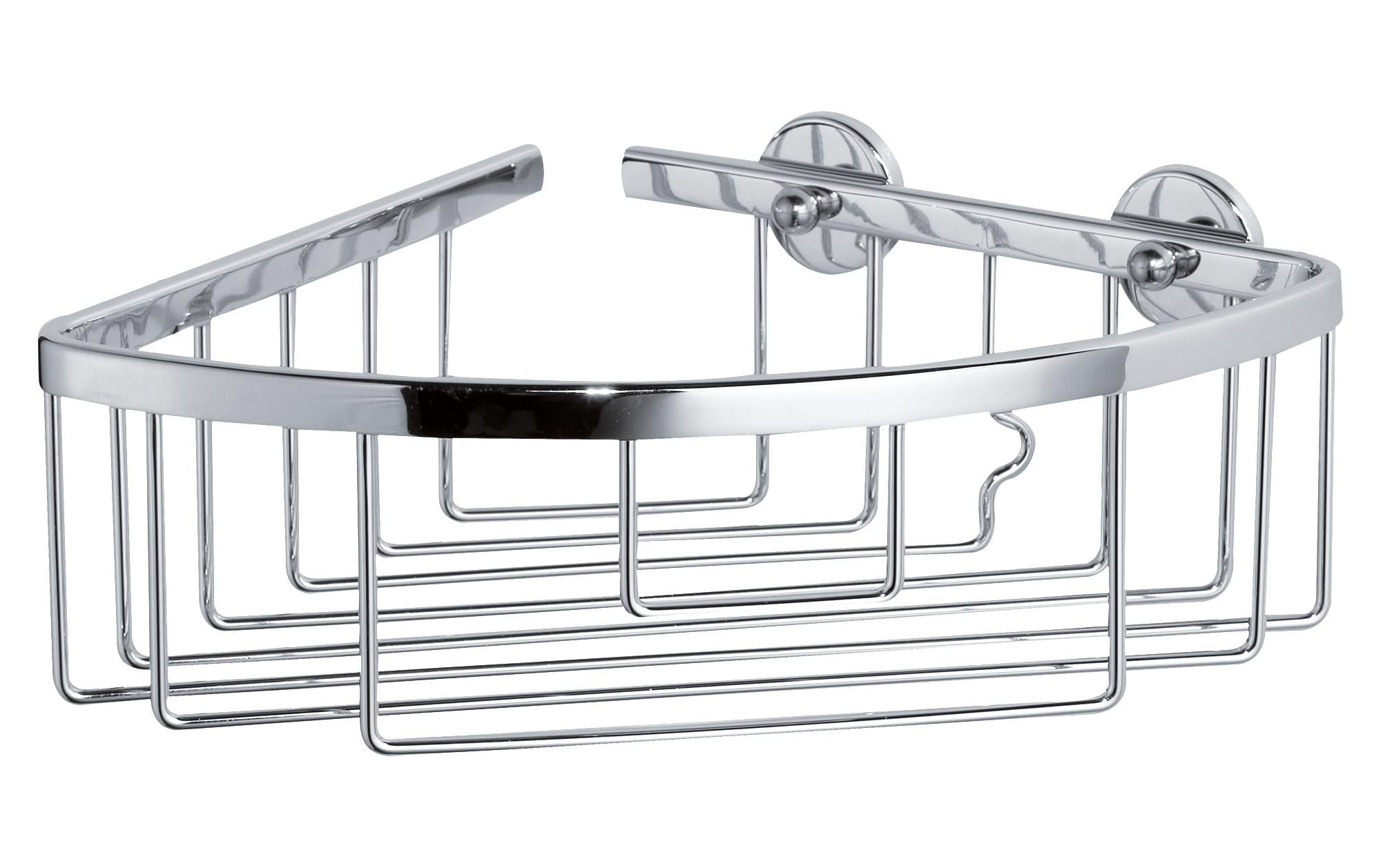 Tesa Aluxx Eckablagekorb einstöckig Aluminium verchromt