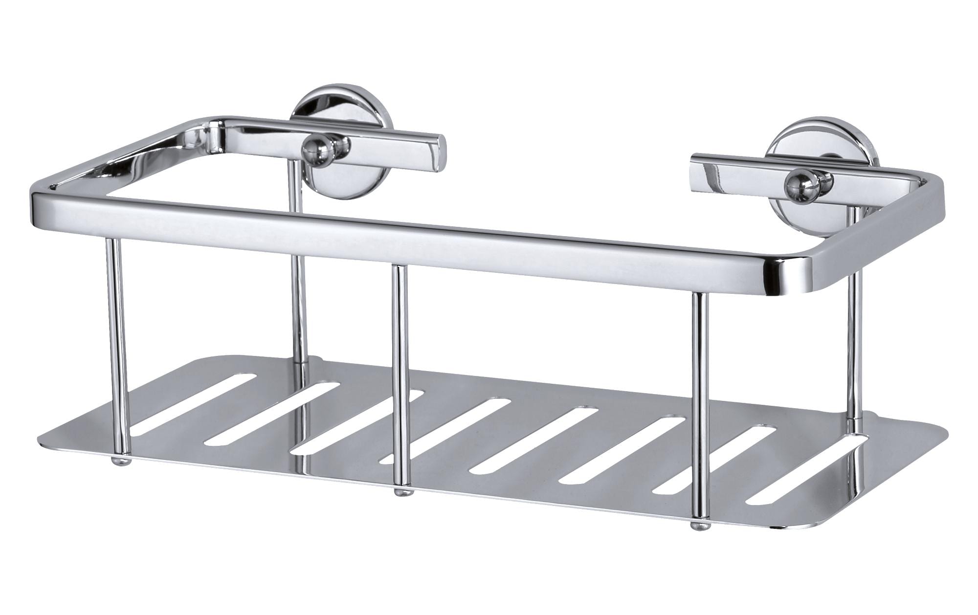 Tesa Aluxx Ablagekorb einstöckig, offen Aluminium verchromt