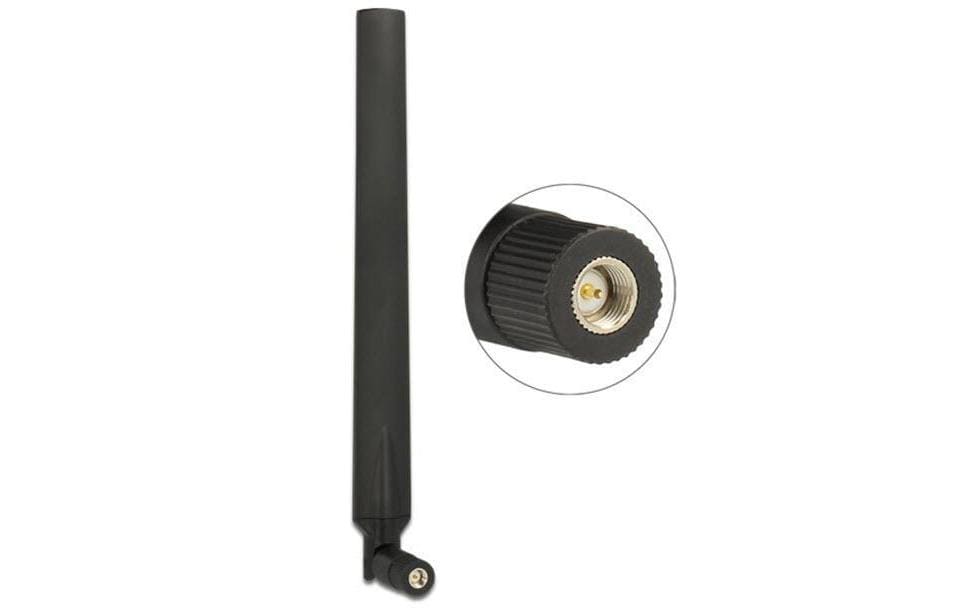 LTE/HSPA/GSM Antenne, SMA-Stecker rotierbar, bis 4dBi Gewinn, 24cm, schwarz