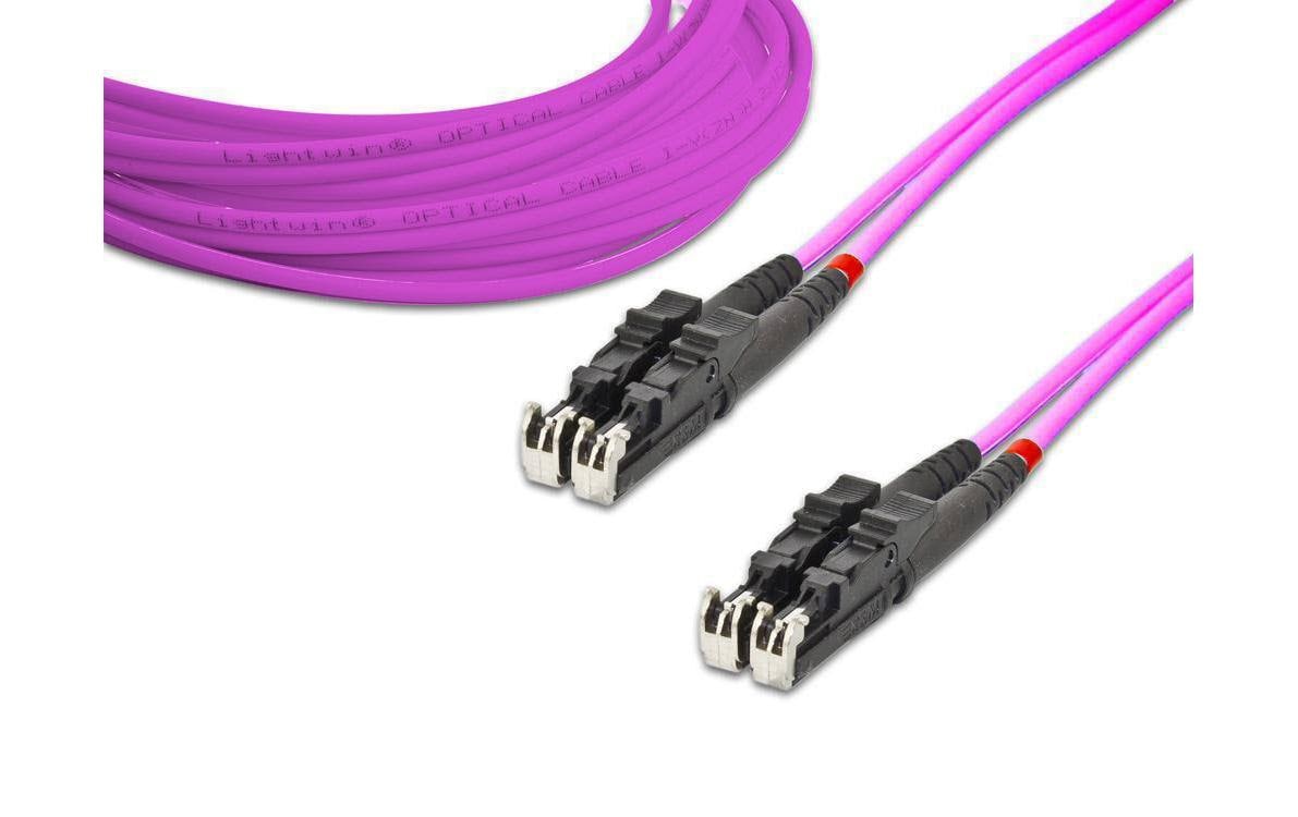Lightwin LWL Duplex Patchkabel Multimode E2000-E2000, 2m, OM4, 50/125µm, 10Gbps