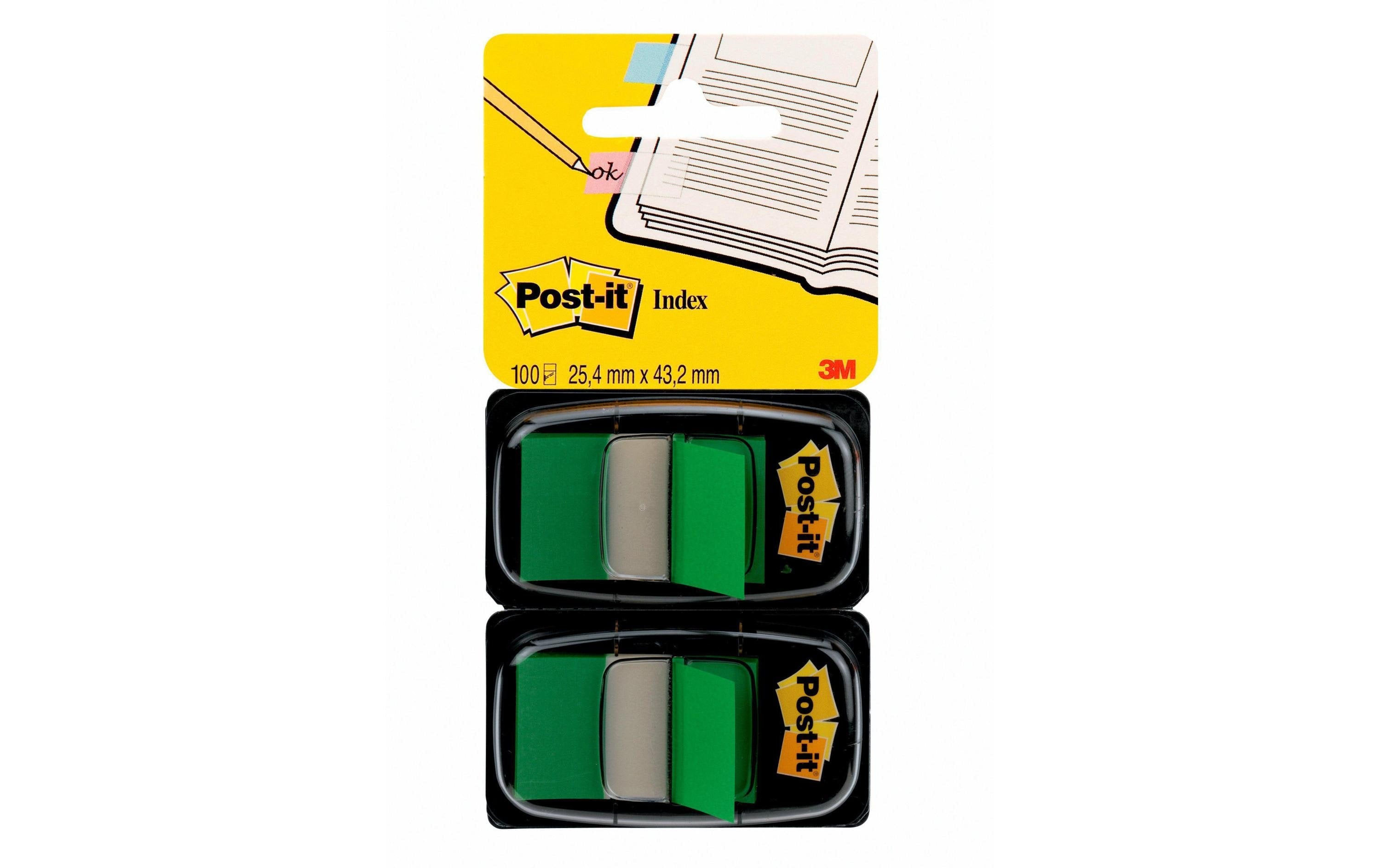 3M Post-it Index 680-GN2 grün 2 x 50 Streifen à 25.4 x 43.2 mm