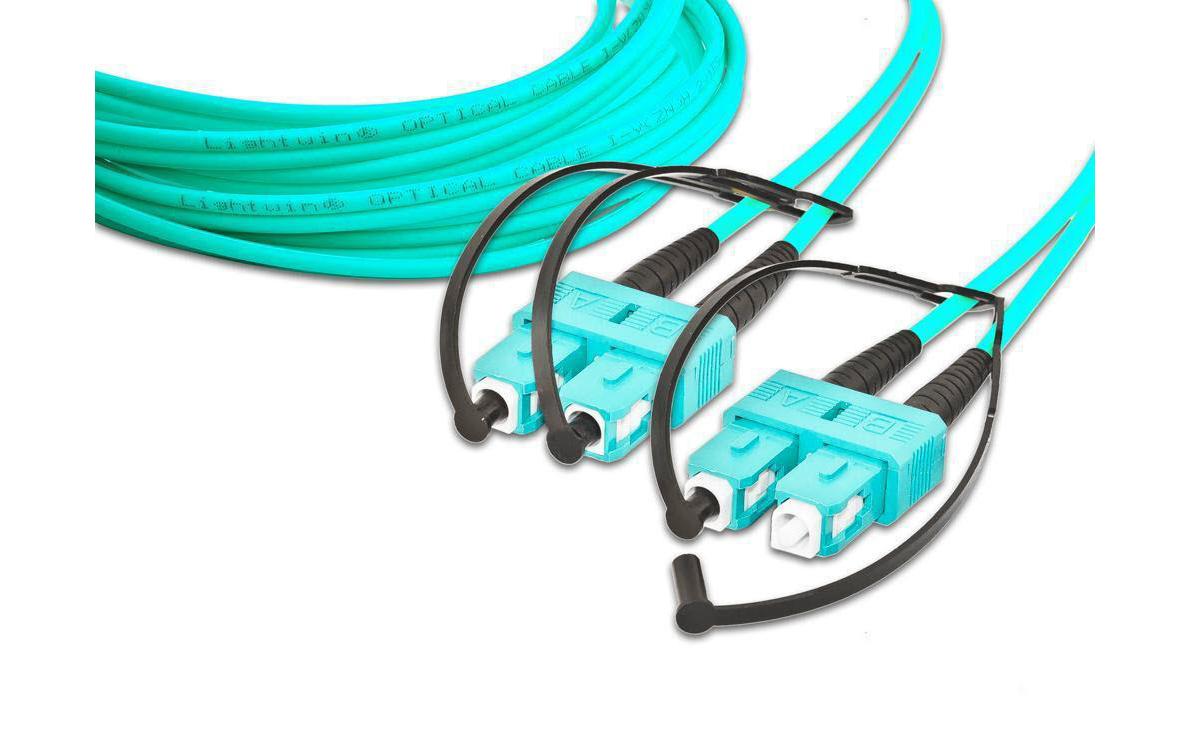 Lightwin LWL Duplex Patchkabel Multimode 50/125µm, SC-SC, 1.0m OM3