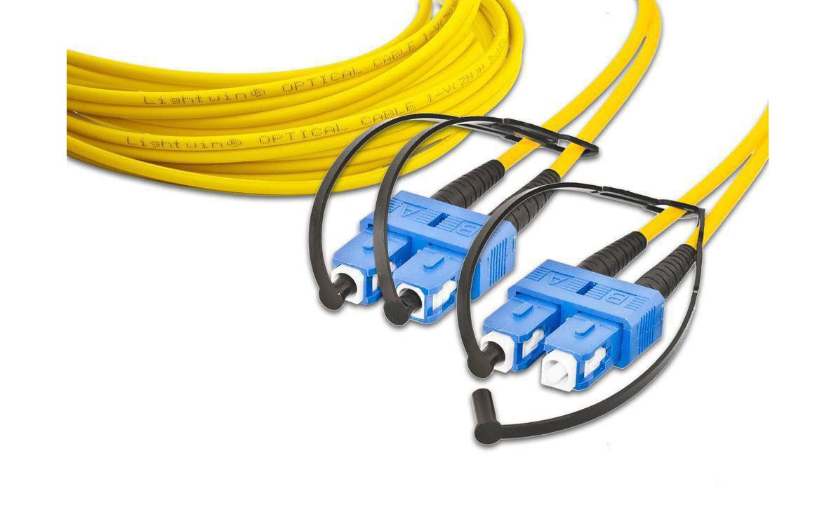 Lightwin LWL Duplex Patchkabel Singlemode 9/125µm, SC-SC, 1.0m OS2