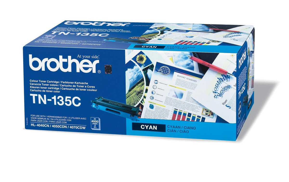 Toner cyan zu Brother HL-4040CN/4050CDN /4070CDW, TN-135C 4000 Seiten @ 5%