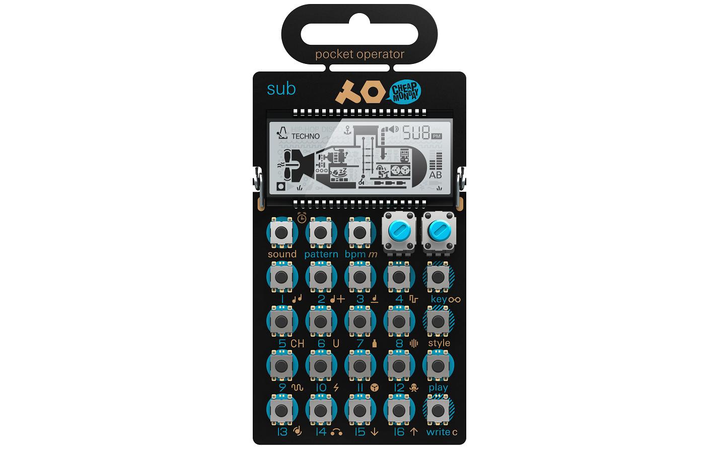 Teenage Engineering PO-14 Sub Bass Synthesizer, 16 Step Sequencer