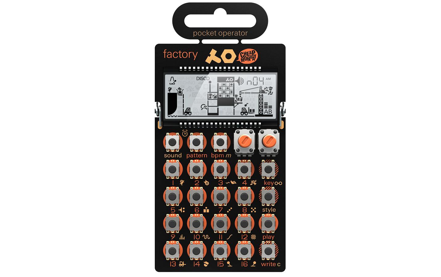 Teenage Engineering PO-16 Factory Lead Synthesizer, 16 Step Sequencer