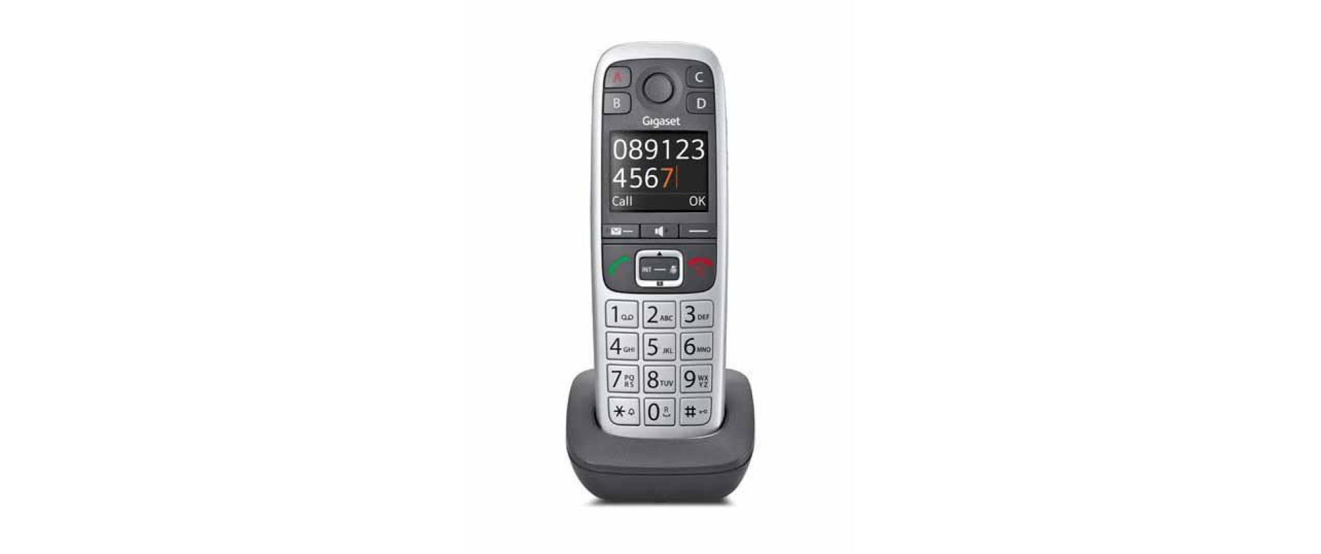 Gigaset E560 HX Platin Grosstastentelefon