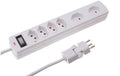 Max Hauri Steckdosenleiste Safety-Line 4xT13 + 2x quer, weiss, Reset-Schalter