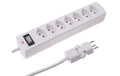 Max Hauri Steckdosenleiste Safety-Line 7xT13, weiss, mit Reset-Schalter