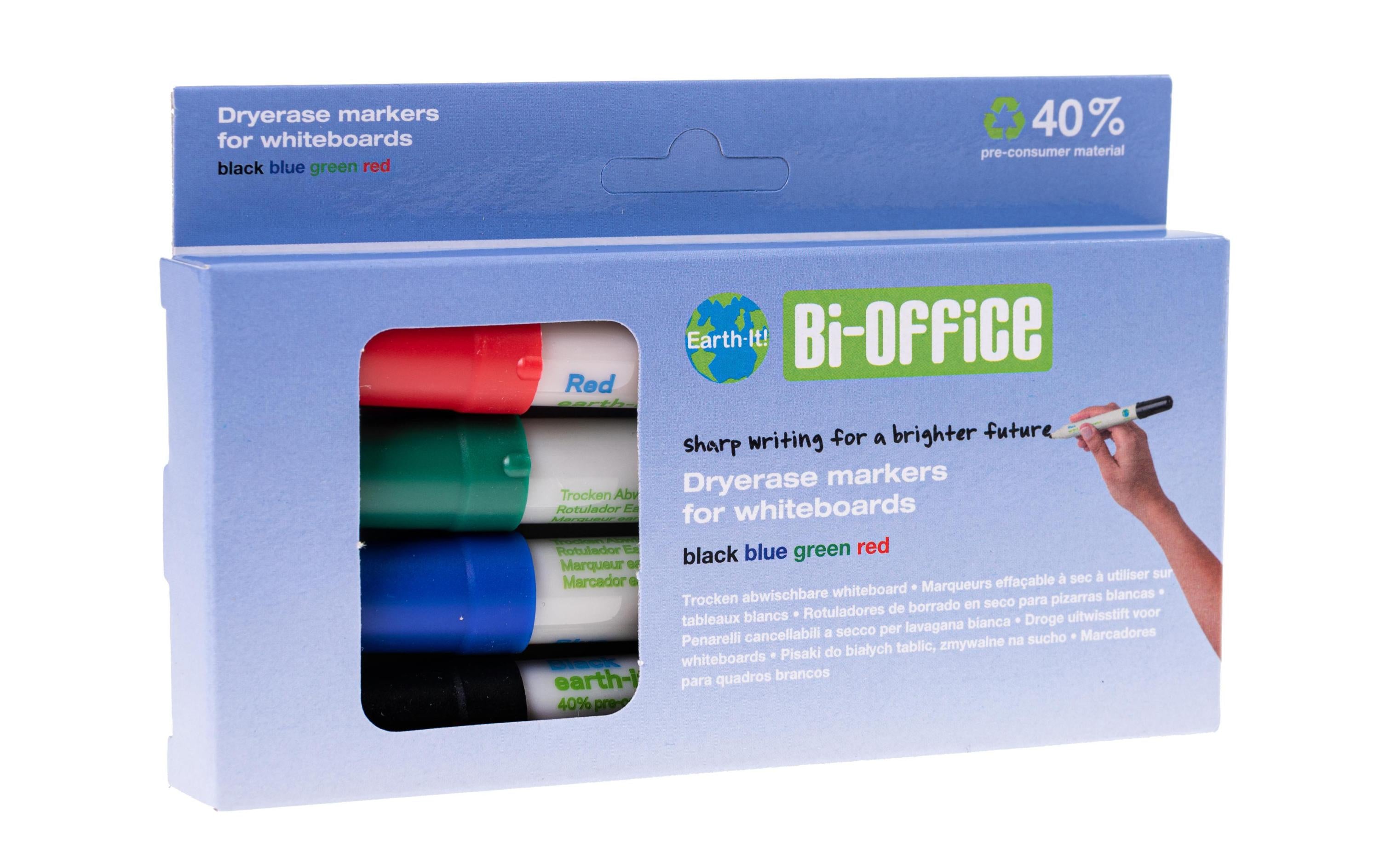 Bi-Office Whiteboard-Marker Earth-it 4er schwarz/rot/grün/blau