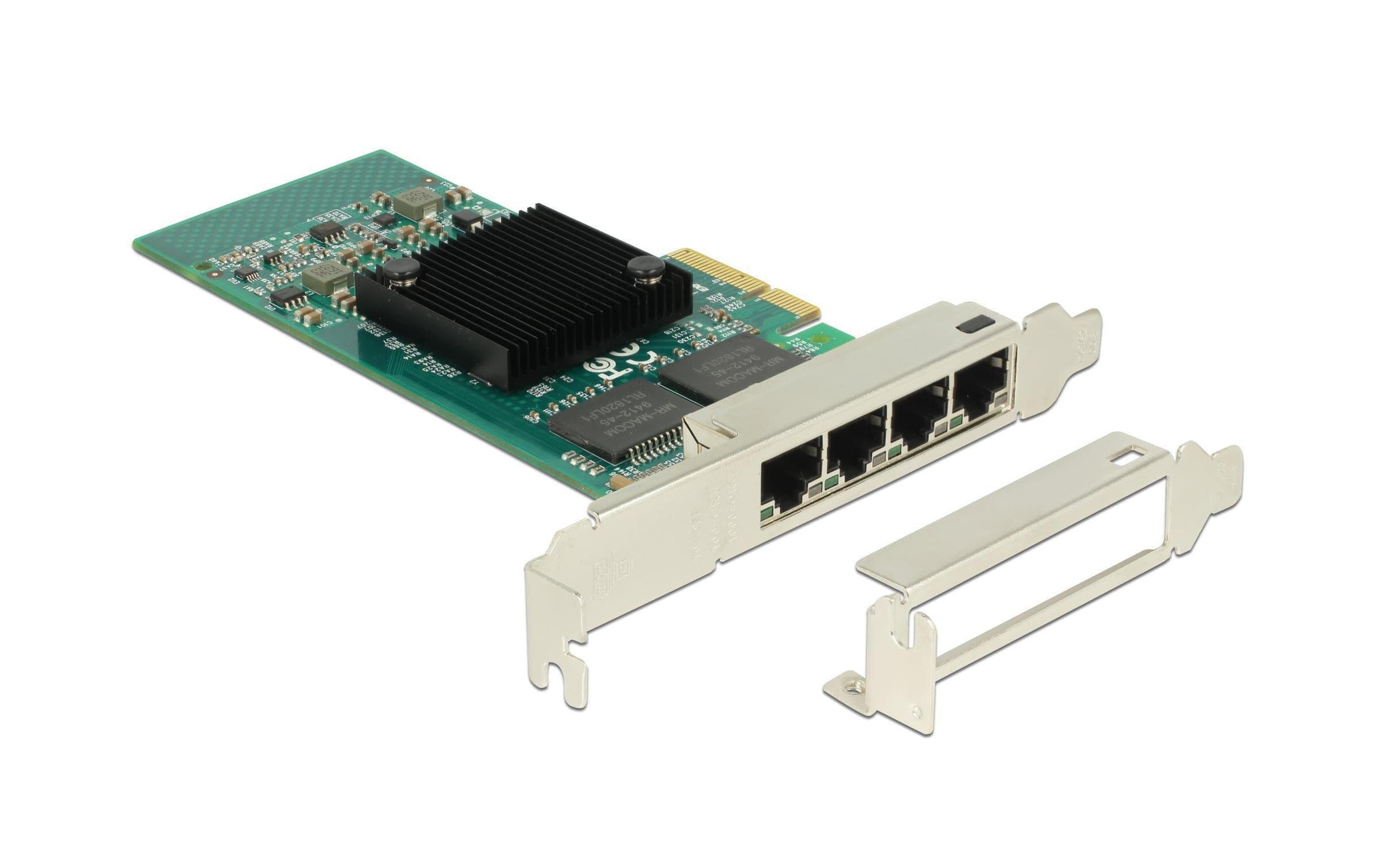 Delock PCI-Express Netzwerkkarte, 4x1Gbps Intel i350 Chipset,  inkl.LP Slotblech