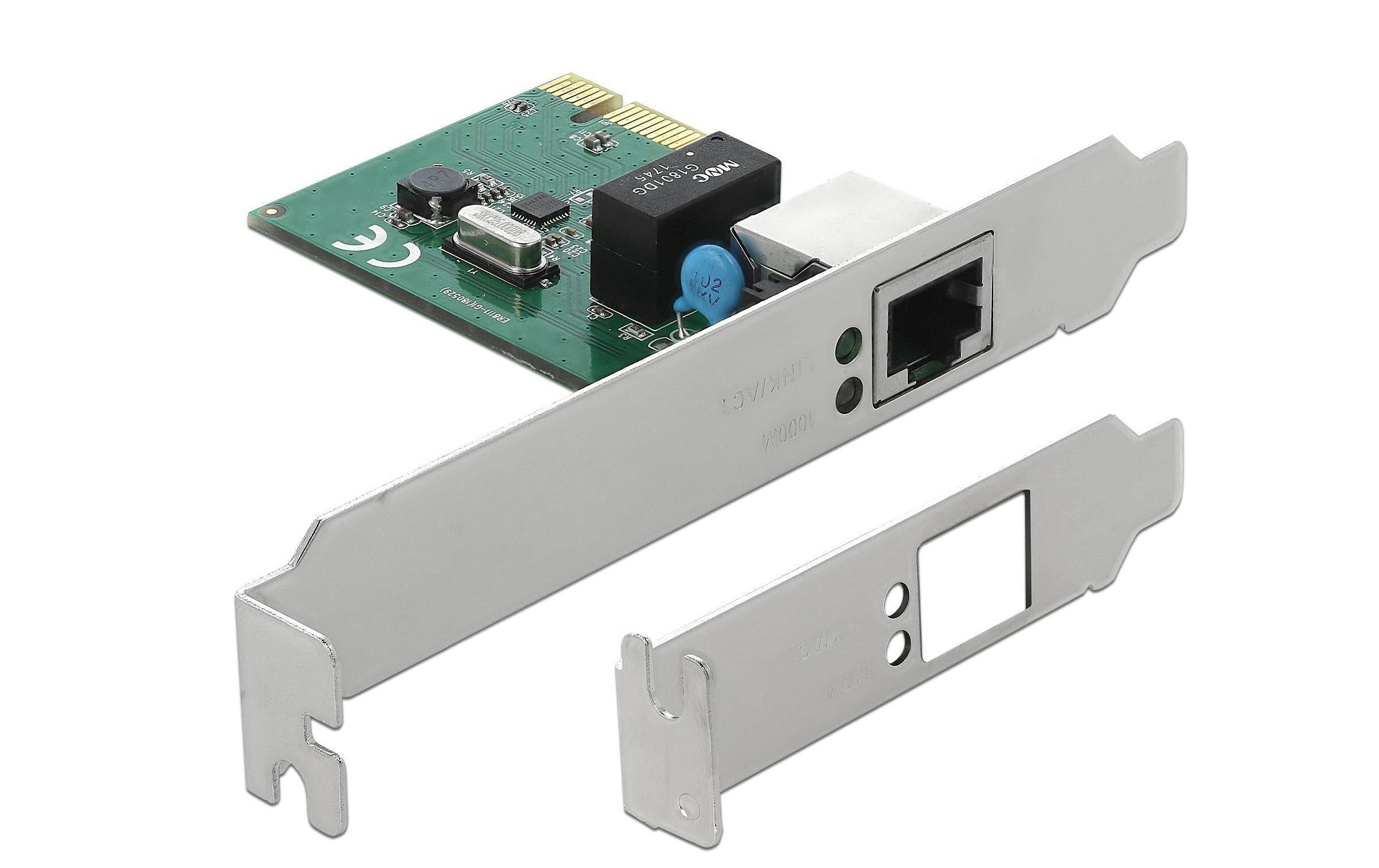 Delock PCI-Express Netzwerkkarte, 1Gbps inkl. Low profile Slotblech, RTL8111H Chip