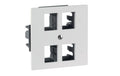 R + M Anschlussdose 60x60 Cat 6A 4x RJ45 weiss