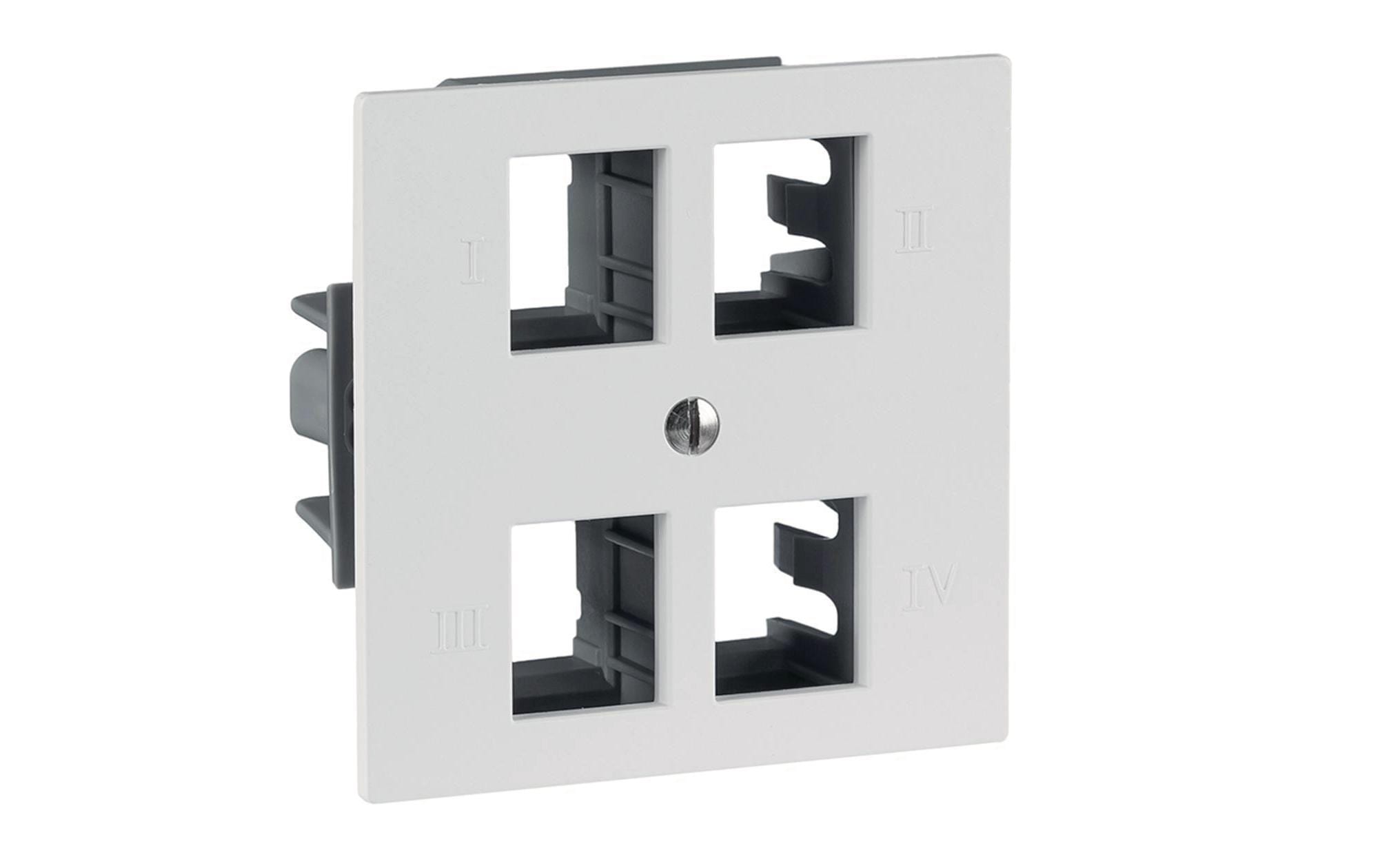 R + M Anschlussdose 60x60 Cat 6A 4x RJ45 weiss