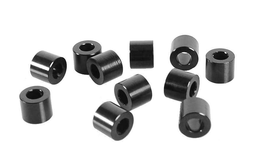 RC4WD Spacers M3 6mm, Schwarz, 10 Stück,