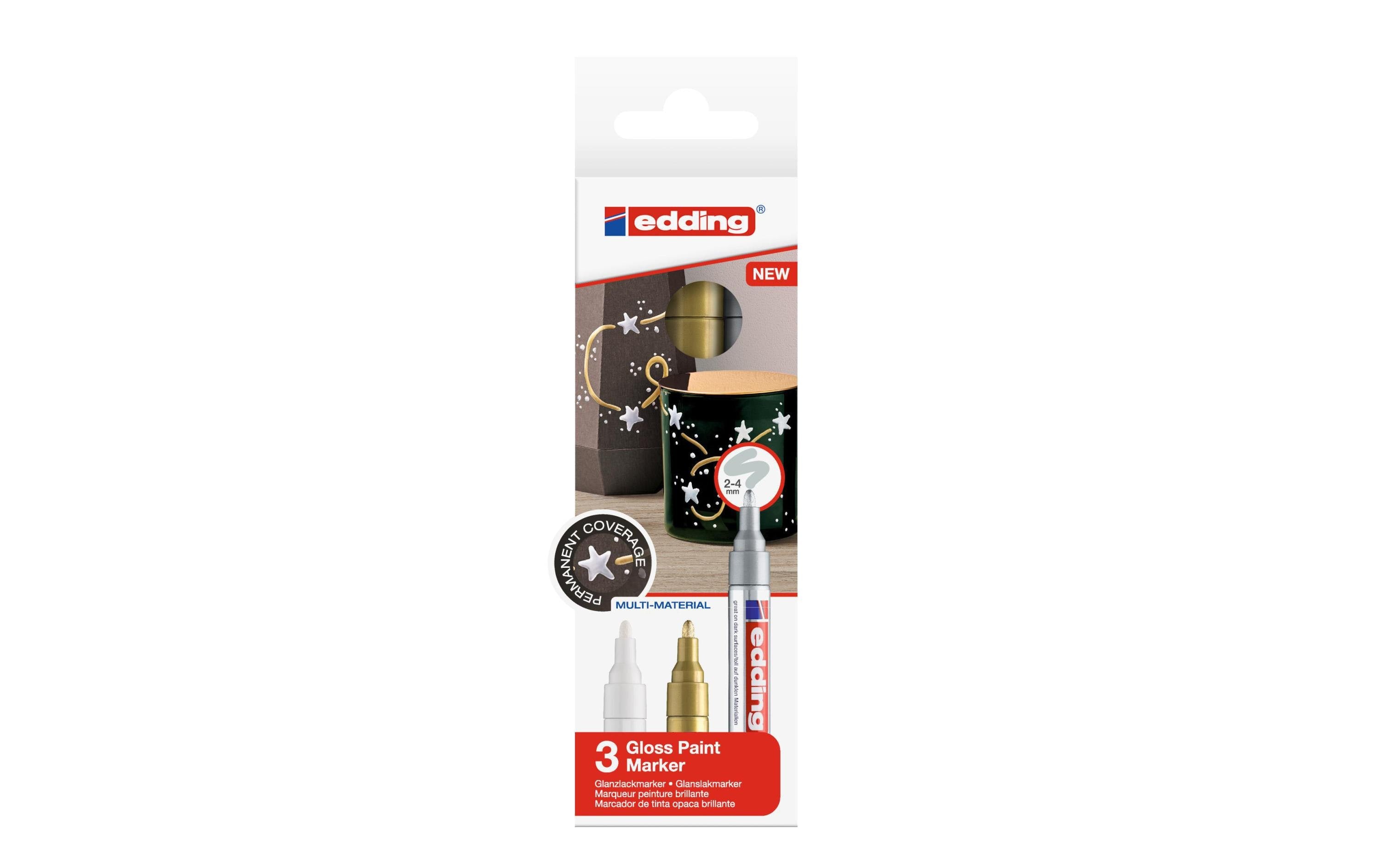Edding Lackmarker 750-CREA E-3 go/si/ws assortiert