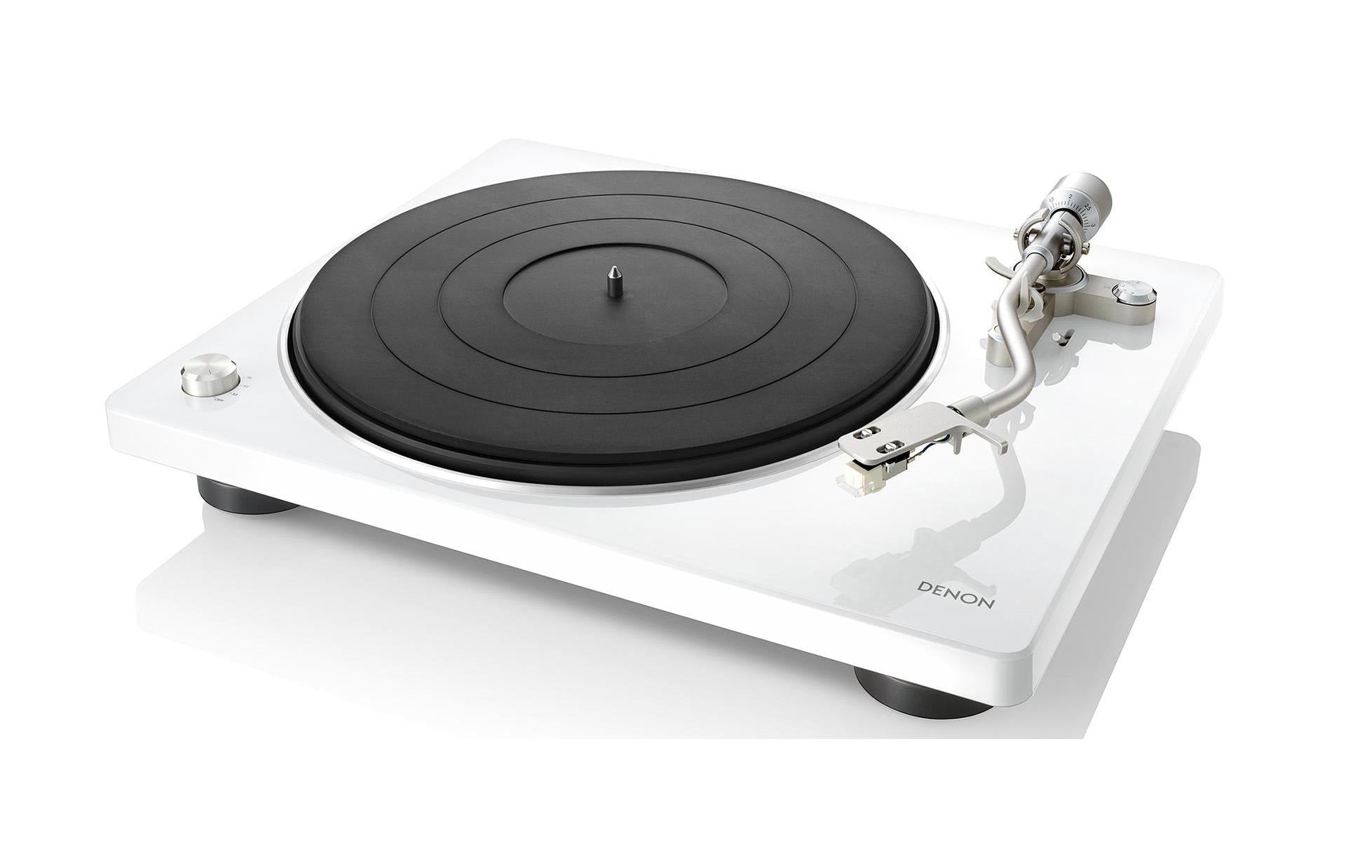 Denon DP-400, Plattenspieler, weiss S-Tonarm